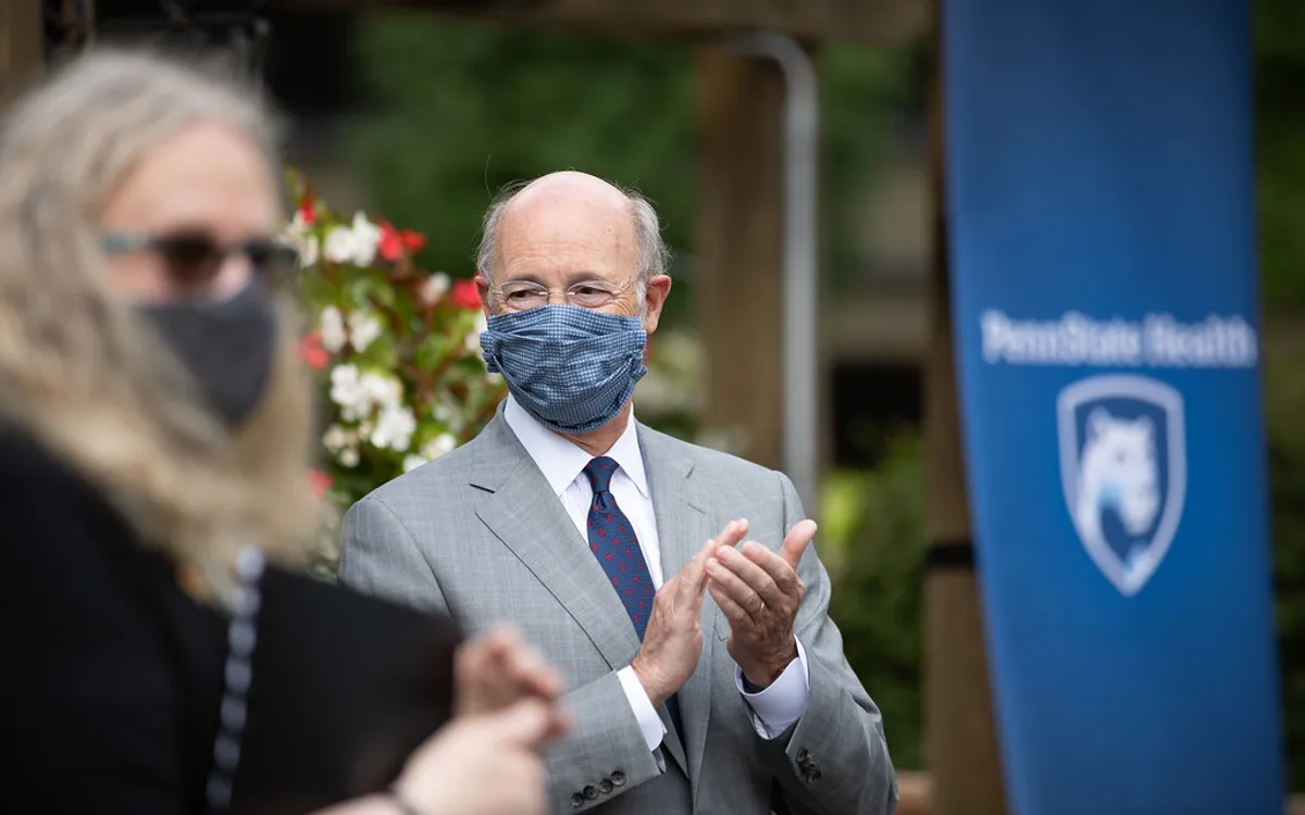 Gov. Wolf Thanks Penn State Health Milton S. Hershey Medical Center Staff During Visit — Hershey, Dauphin County, Pennsylvania