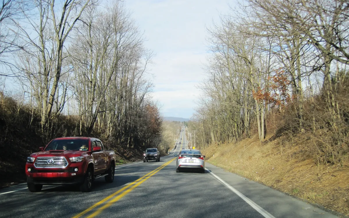 PA 72 nb approaching Swatara Creek near Jonestown, Dec. 2023 — Jonestown, Lebanon County, Pennsylvania