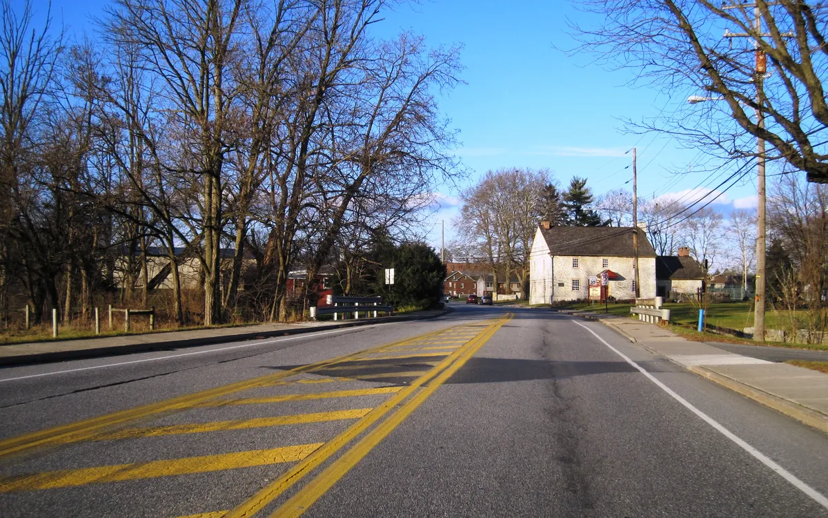 PA 501 nb at Tulpehocken Creek, Myerstown, Dec. 2023 — Myerstown, Lebanon County, Pennsylvania