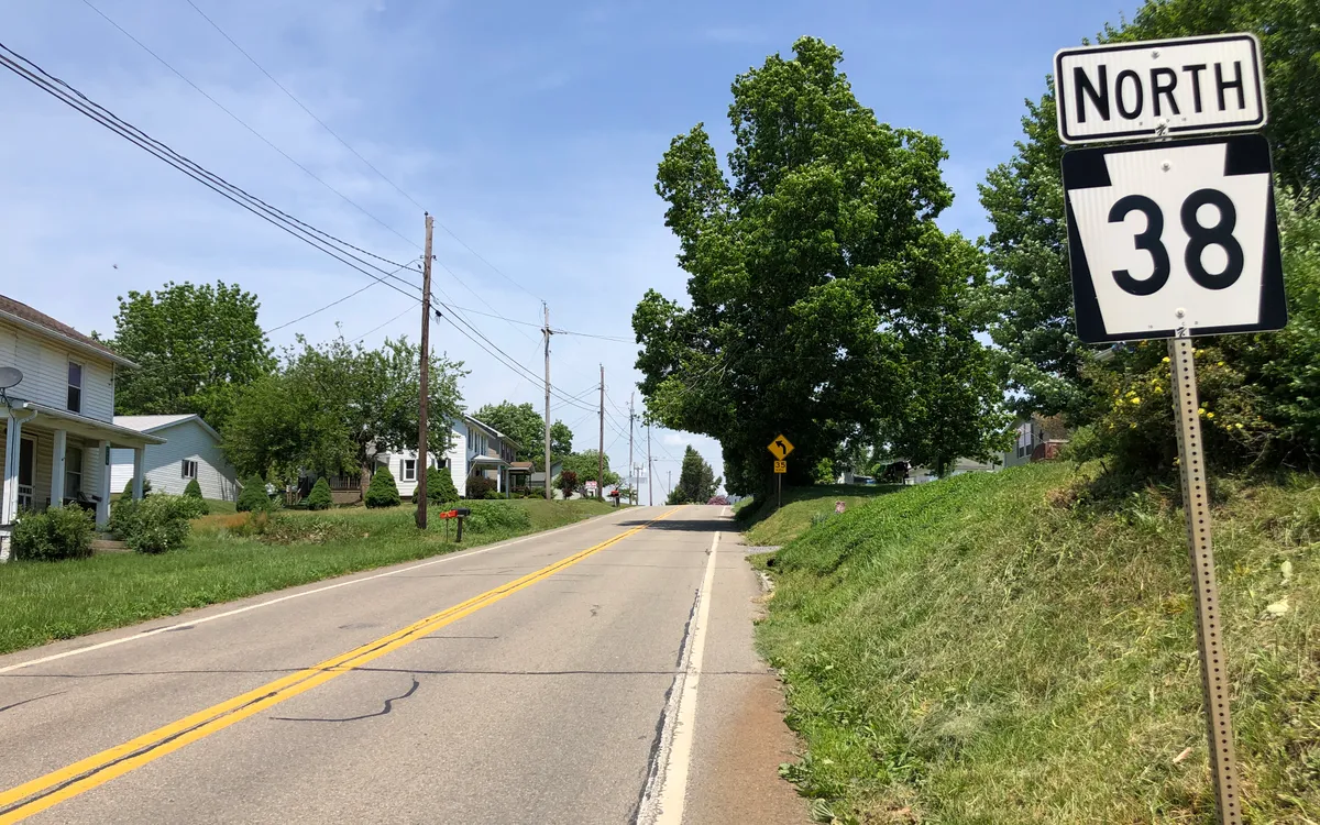 2022-06-06 12 44 41 View north along Pennsylvania State Route 38 just north of Pennsylvania State Route 208 in Richland Township, Venango County, Pennsylvania — Richland, Lebanon County, Pennsylvania